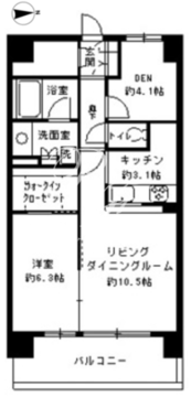 パークキューブ東品川 505 間取り図