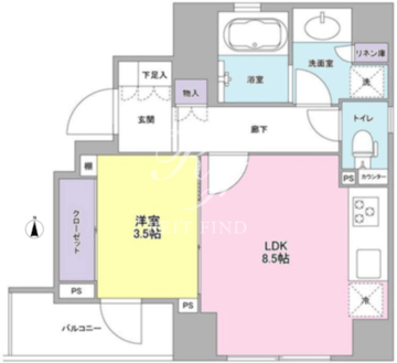 ルクリアコート 302 間取り図