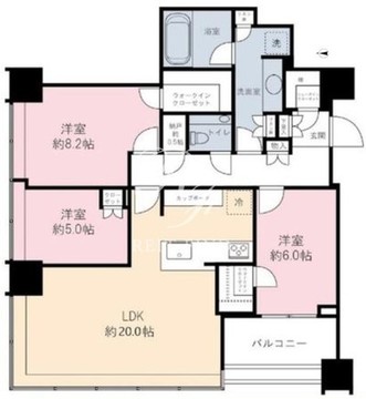 白金ザ・スカイ E-2122 間取り図