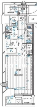 レガリス月島ベイサイドコート 601 間取り図