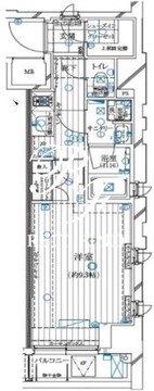 レガリス月島ベイサイドコート 510 間取り図