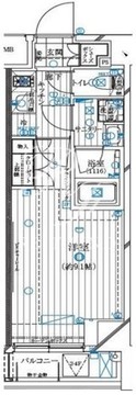 レガリス月島ベイサイドコート 108 間取り図