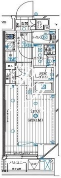 レガリス月島ベイサイドコート 104 間取り図