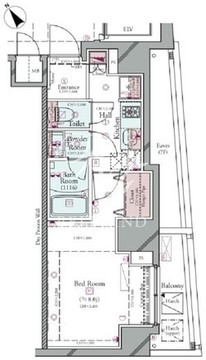 コンシェリア門前仲町AQUA VERT 703 間取り図