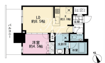 ブランズタワー芝浦 616 間取り図