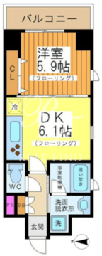 レジデンス神楽坂 202 間取り図