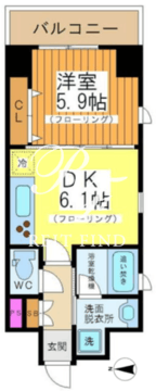 レジデンス神楽坂 802 間取り図
