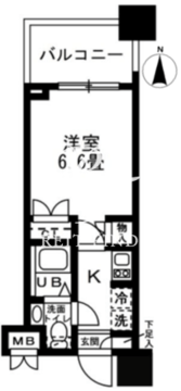 レジディア錦糸町 408 間取り図