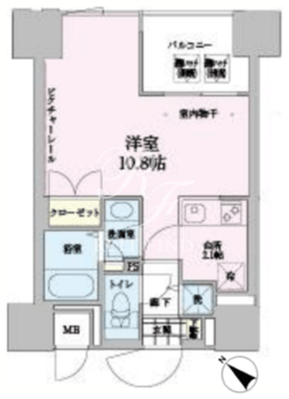 東神田テラスレジデンス 508 間取り図