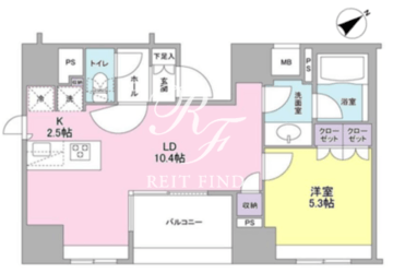 コンフォリア池袋DEUX 1104 間取り図
