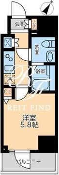 プライマル品川大森海岸 1504 間取り図
