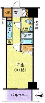 ジェノヴィア新宿グリーンヴェール 602 間取り図