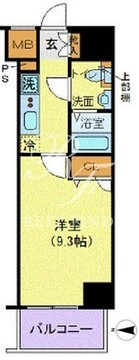 ジェノヴィア新宿グリーンヴェール 604 間取り図