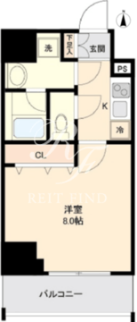 リテラス大島 1002 間取り図
