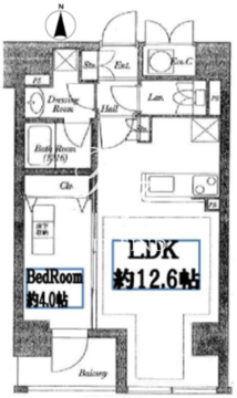 ルジェンテ・リベル日本橋濱町 505 間取り図