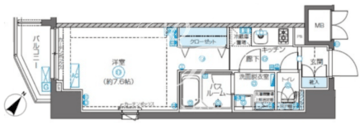 ズーム南麻布 304 間取り図