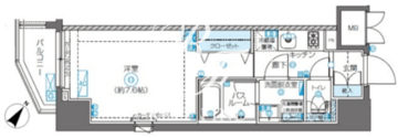 ズーム南麻布 204 間取り図