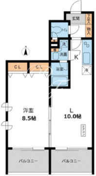 カッシア目黒 301 間取り図