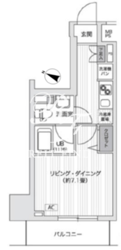 プライマル五反田 202 間取り図