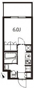アジールコート東大井 313 間取り図