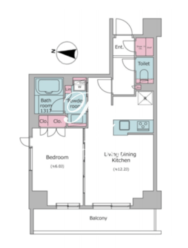 ブラウ住吉 201 間取り図