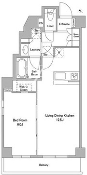 ケリア西馬込アジールコート 401 間取り図