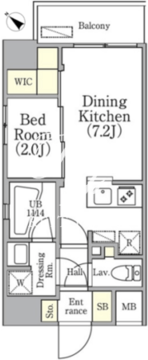 アジールコート三軒茶屋 404 間取り図