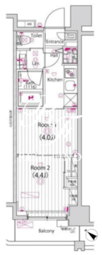 ガーラ・プレシャス赤坂見附 303 間取り図