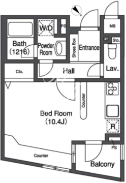 プライムアーバン中目黒2 906 間取り図