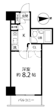 ハイリーフ芝大門 207 間取り図