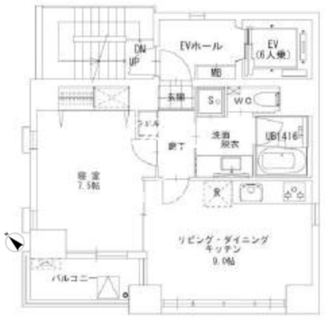 ラスパシオ東日本橋レジデンス 201 間取り図