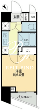 クロスレジデンス蒲田 817 間取り図