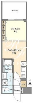 シーズンフラッツ蔵前春日通り 304 間取り図