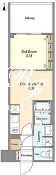 シーズンフラッツ蔵前春日通り 403 間取り図