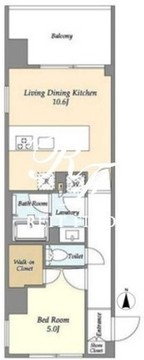 シーズンフラッツ蔵前春日通り 801 間取り図