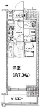 エステムプラザ東京ライズ 1005 間取り図