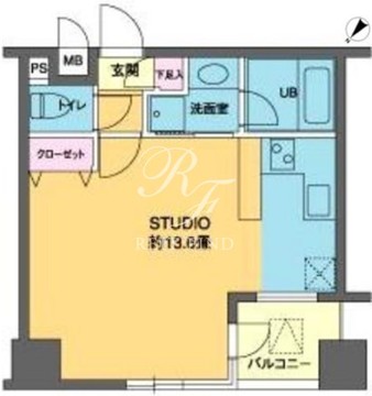 カスタリア北上野 1303 間取り図