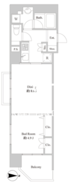 ルクレ東上野レジデンス 801 間取り図