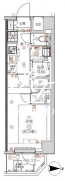アルテシモリーノ 402 間取り図