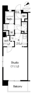 ブリリアイスト三軒茶屋 B-401 間取り図