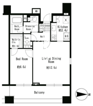 パークアクシス青山骨董通り 801 間取り図