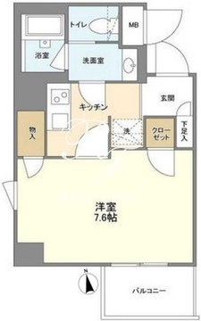 ミリアレジデンス赤坂 608 間取り図