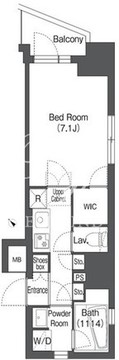 コンフォリア日暮里 201 間取り図