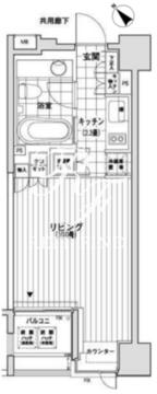 カスタリア銀座 404 間取り図