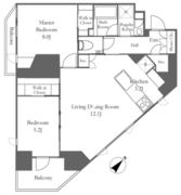 プライムアート白金台 1102 間取り図