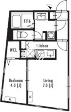 グランパセオ代々木 401 間取り図