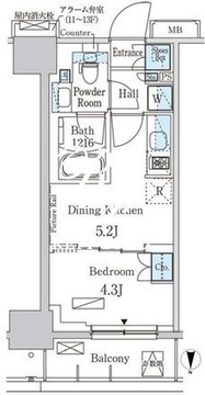 パークアクシス両国スクエア 903 間取り図