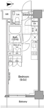 ザ・パークハビオ新宿 114 間取り図