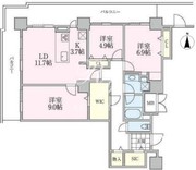 ロイヤルパークスタワー南千住 2701 間取り図