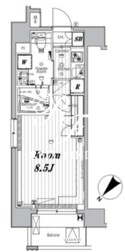 メイクスデザイン入谷アジールコート 1001 間取り図